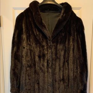 Full length black mink coat